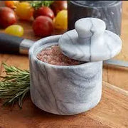 Marble Salt Cellar w/Lid