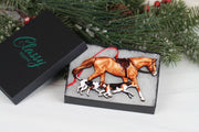 Chestnut Fox Hunter Horse and Hounds Field Hunter Ornament