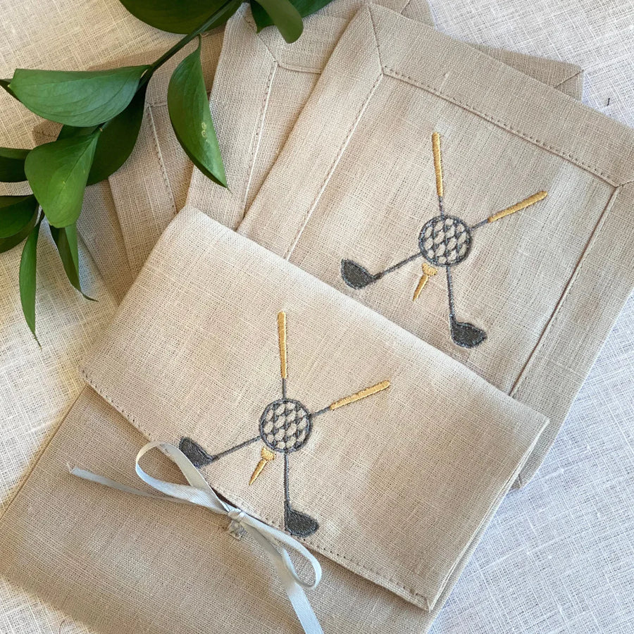 Golf Cocktail Napkin Set/4