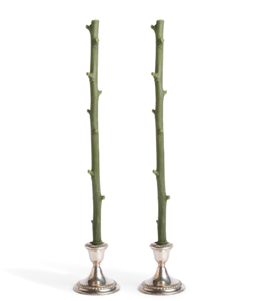Stick Candles Hickory / Pair