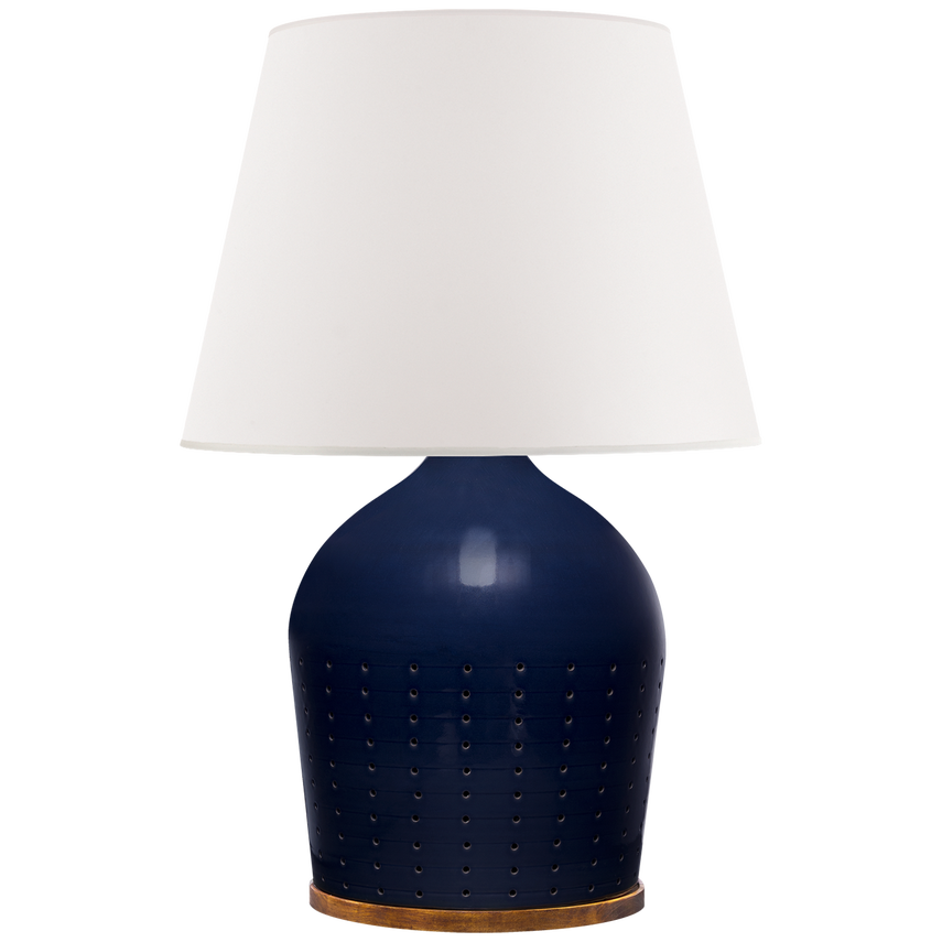 Halifax Large Table Lamp in Blue Ceramic