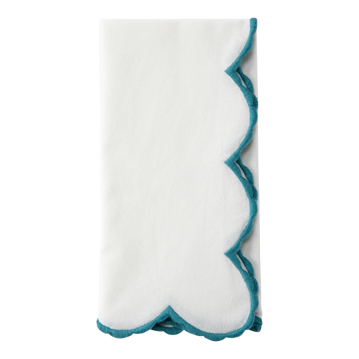 White Scalloped Napkins (set of 4)