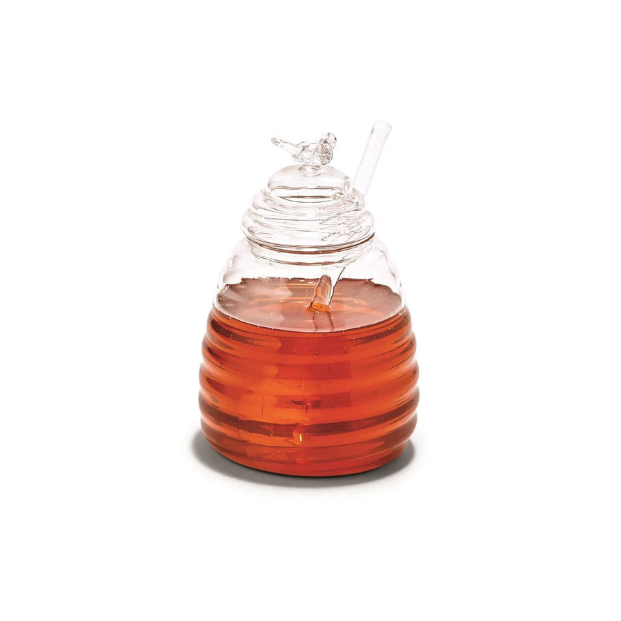 Honey Pot with Lid and Dipping Stick