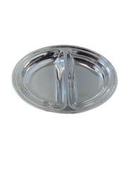 Vintage Hotel Silver Small Oval Divided Dish