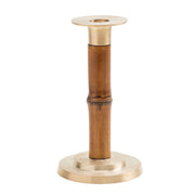 Medium Brown Bamboo Candlestick