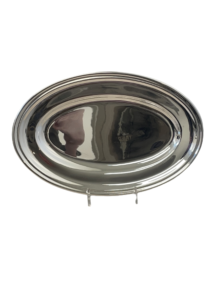 Hôtel Silver 10" Oval Platter with Rolled Rim
