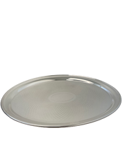 Vintage Hotel Silver  Oval Engine-Turned Tray
