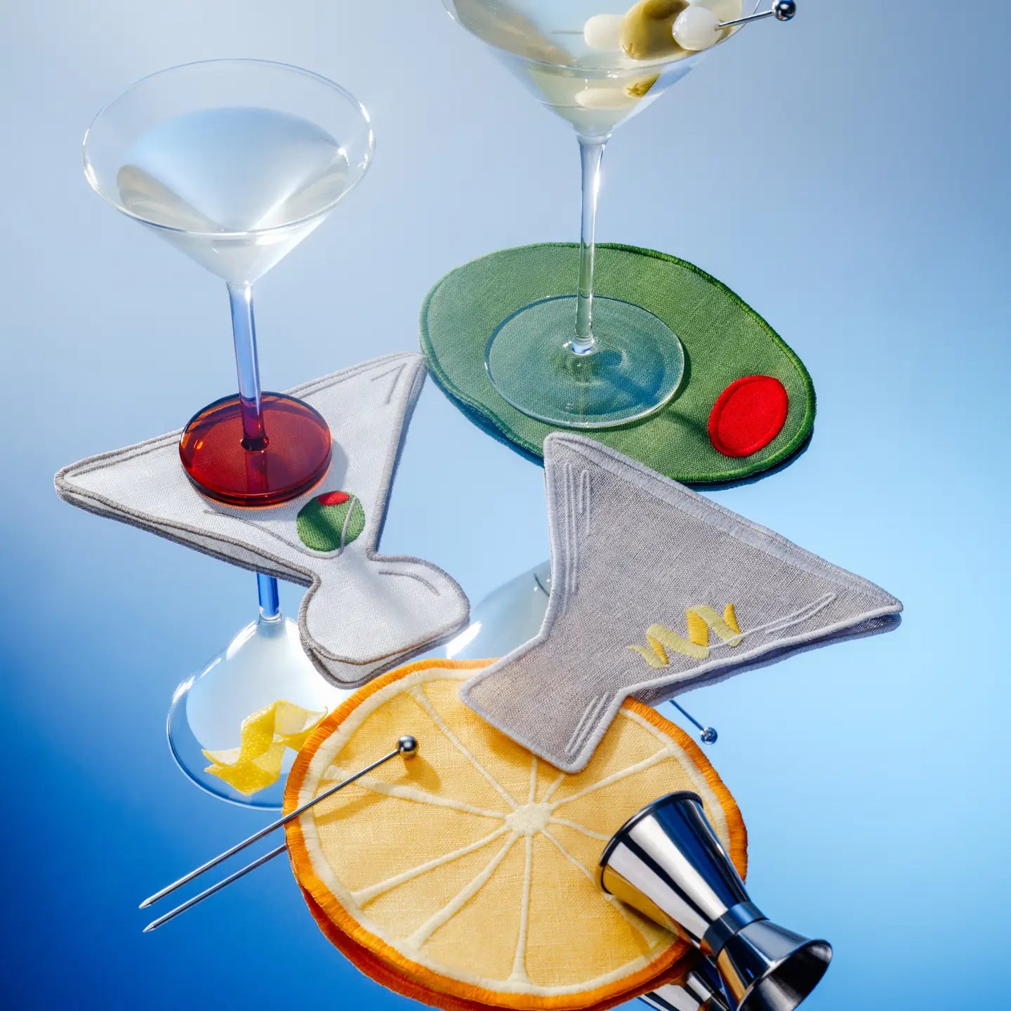 Martini Cocktail Napkins Set/4