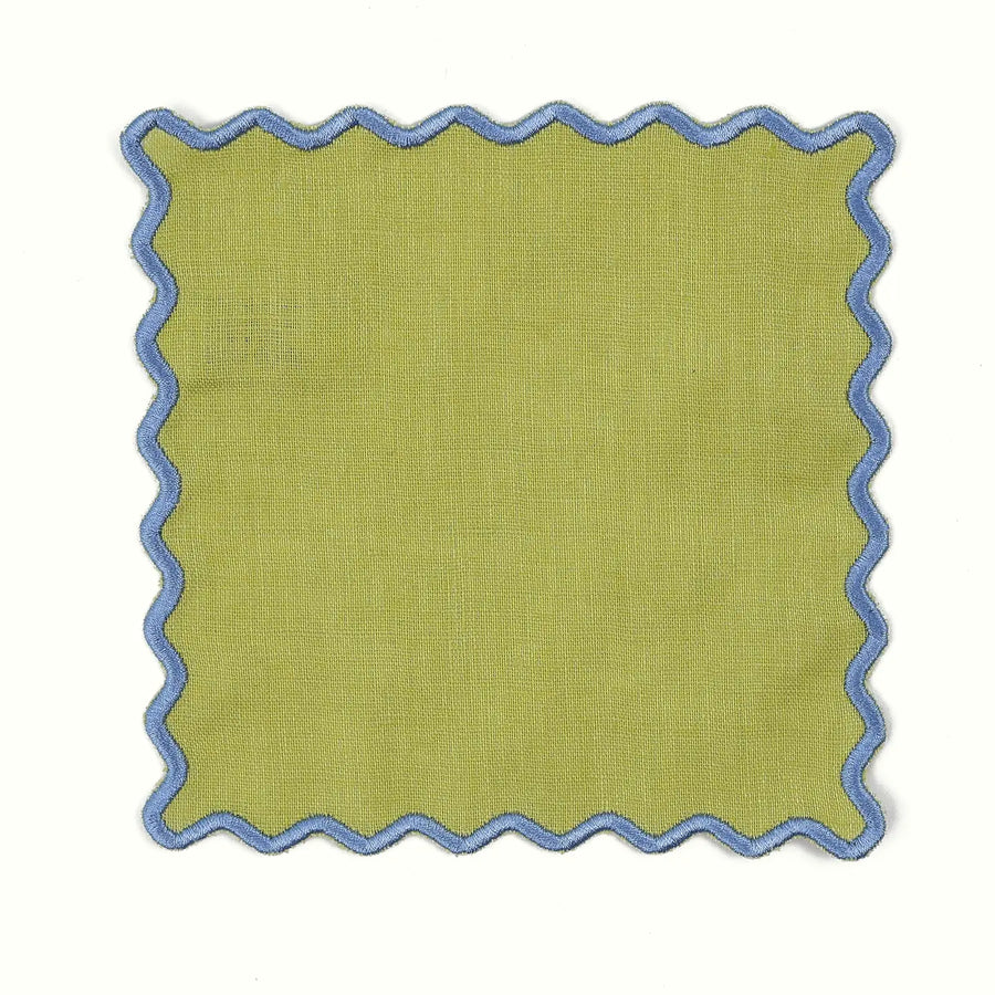 Linen Wave Cocktail Napkins Set/4