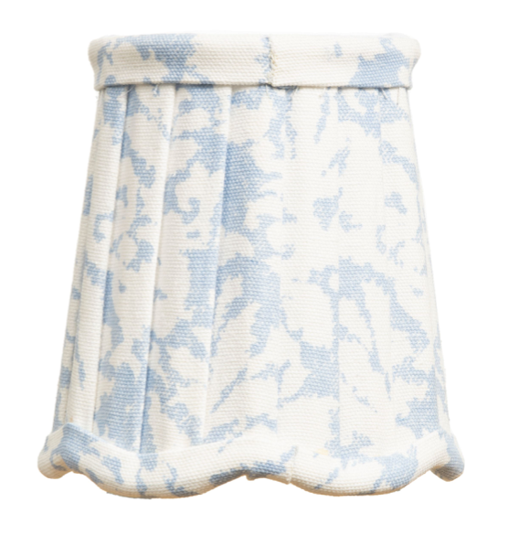 Scalloped Sconce Shade (soft blue)