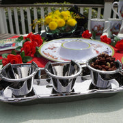 Silver Plate 3-D Horseshoe 4 Pc Serving Set