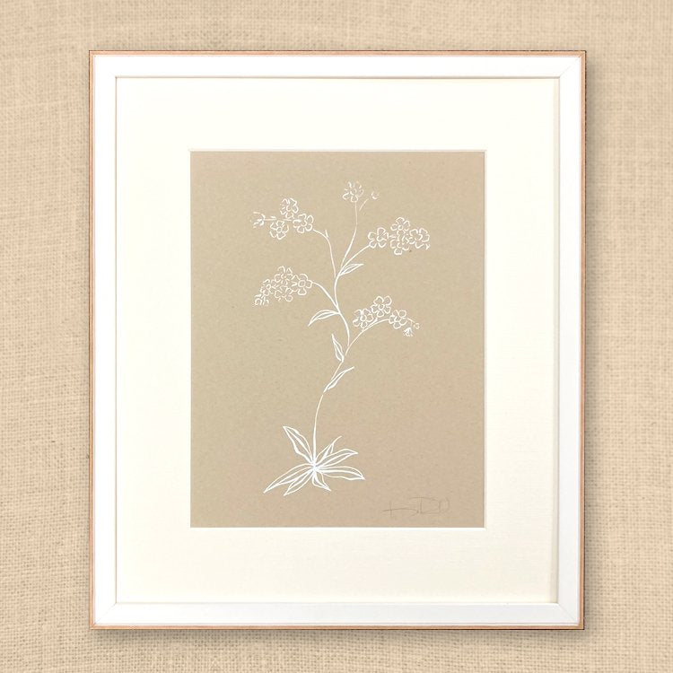 Botanicals No.3 White on Tan