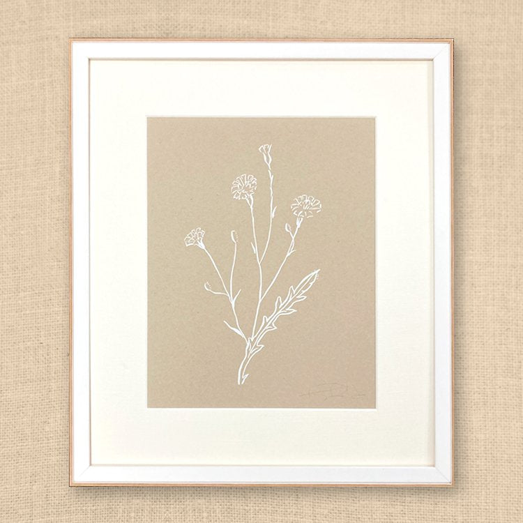 Botanicals No. 4 White on Tan