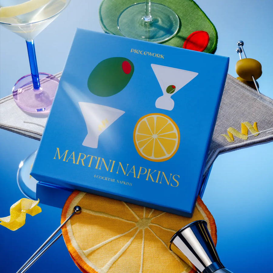Martini Cocktail Napkins Set/4
