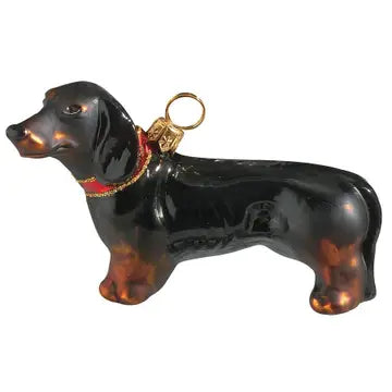 Dachshund Black Dog Ornament