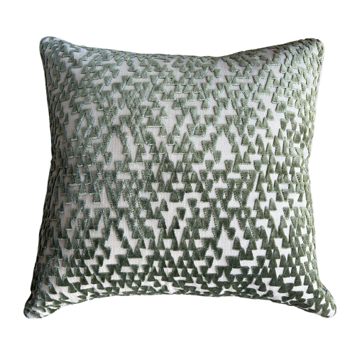 Cut Green Velvet Pillow