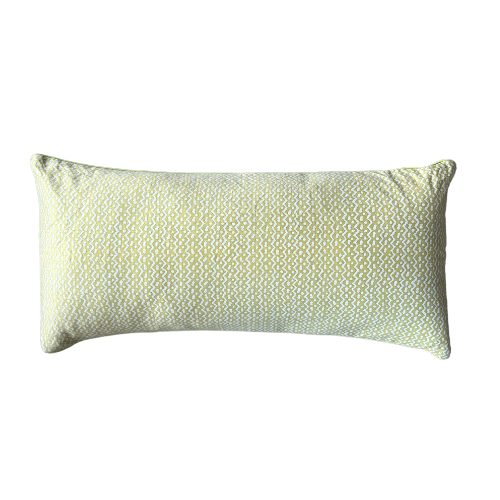 Green Tapa Stripe Lumbar Pillow