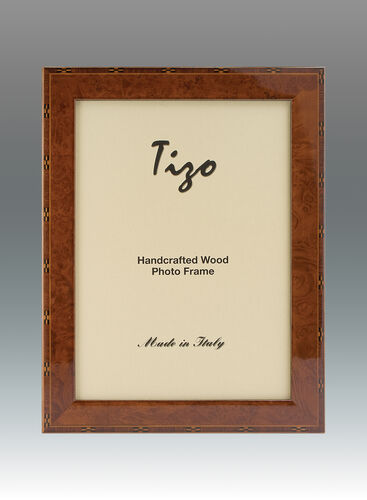 Burl  w/Inlay Border Picture Frame