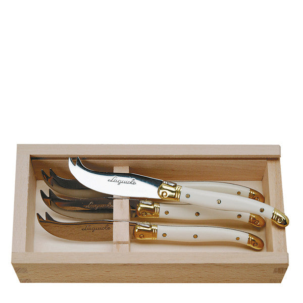 Laguiole Cheese Knives in Box Set/4 in Ivory