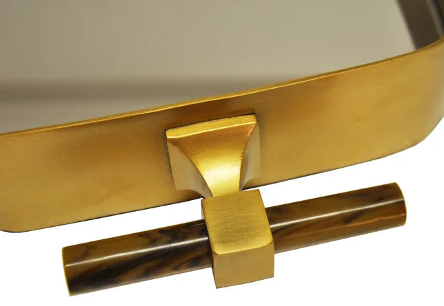 Klein Tray w/Rounded Edge in Antique Brass