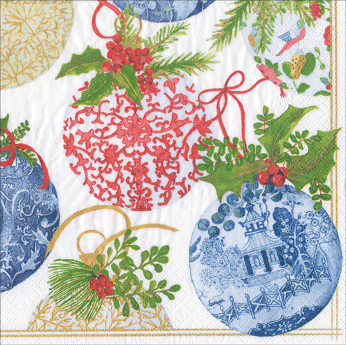 Porcelain Ornaments Cocktail Napkin