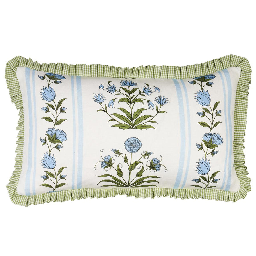 Schumacher Royal Poppy Stripe Pillow