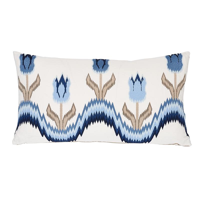 Schumacher Tulip Flamestitch Pillow