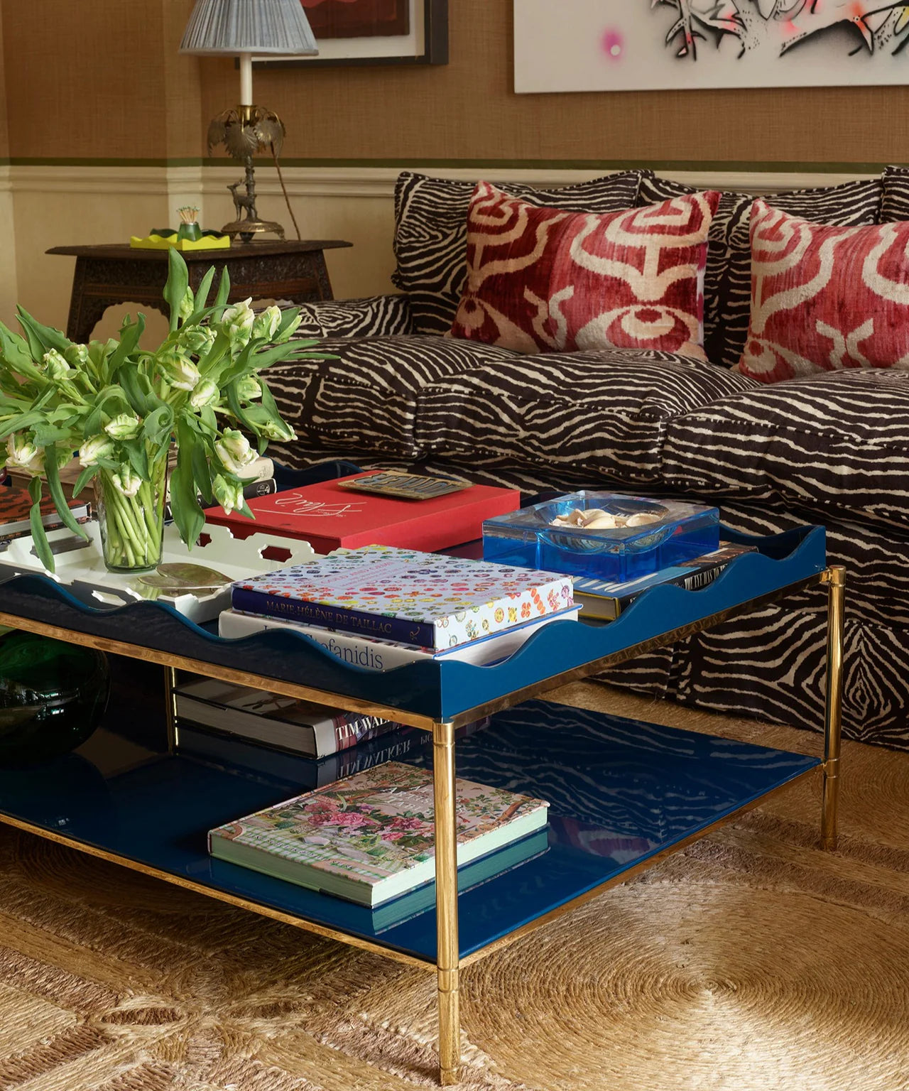 Large Belle Rives Coffee Table - Marine Blue