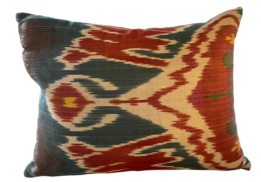 Vintage Silk Ikat Pillow