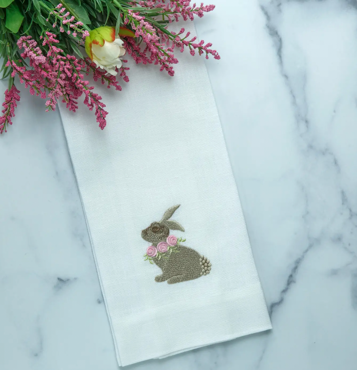 Floral Bunny Towel