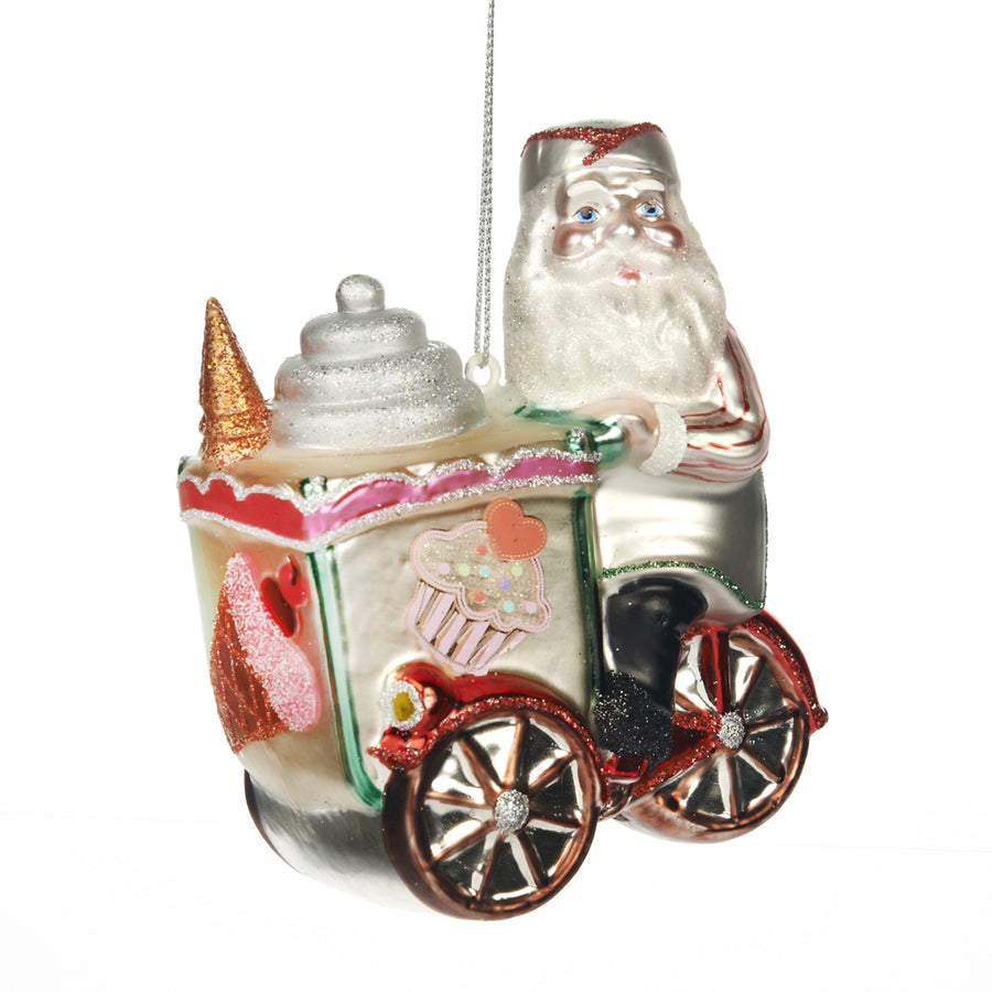 Santa Ice Cream Vender Ornament