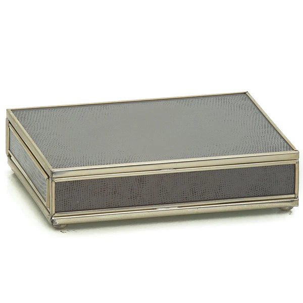 Brown Lizard Skin Card Box