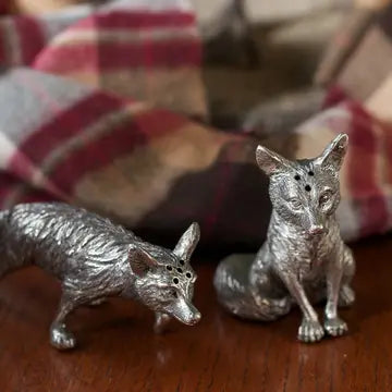 Pewter Foxes Salt & Pepper Set