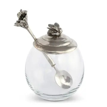 Bee Glass Honey Pot with Spoon