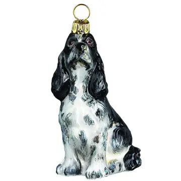 Springer Spaniel Black/White Ornament