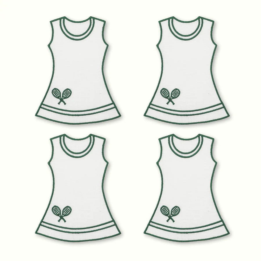 Tennis Dress Cocktail Napkin Set/4