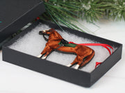 Thoroughbred Race Horse Ornament - Chestnut Horse Racing Gift