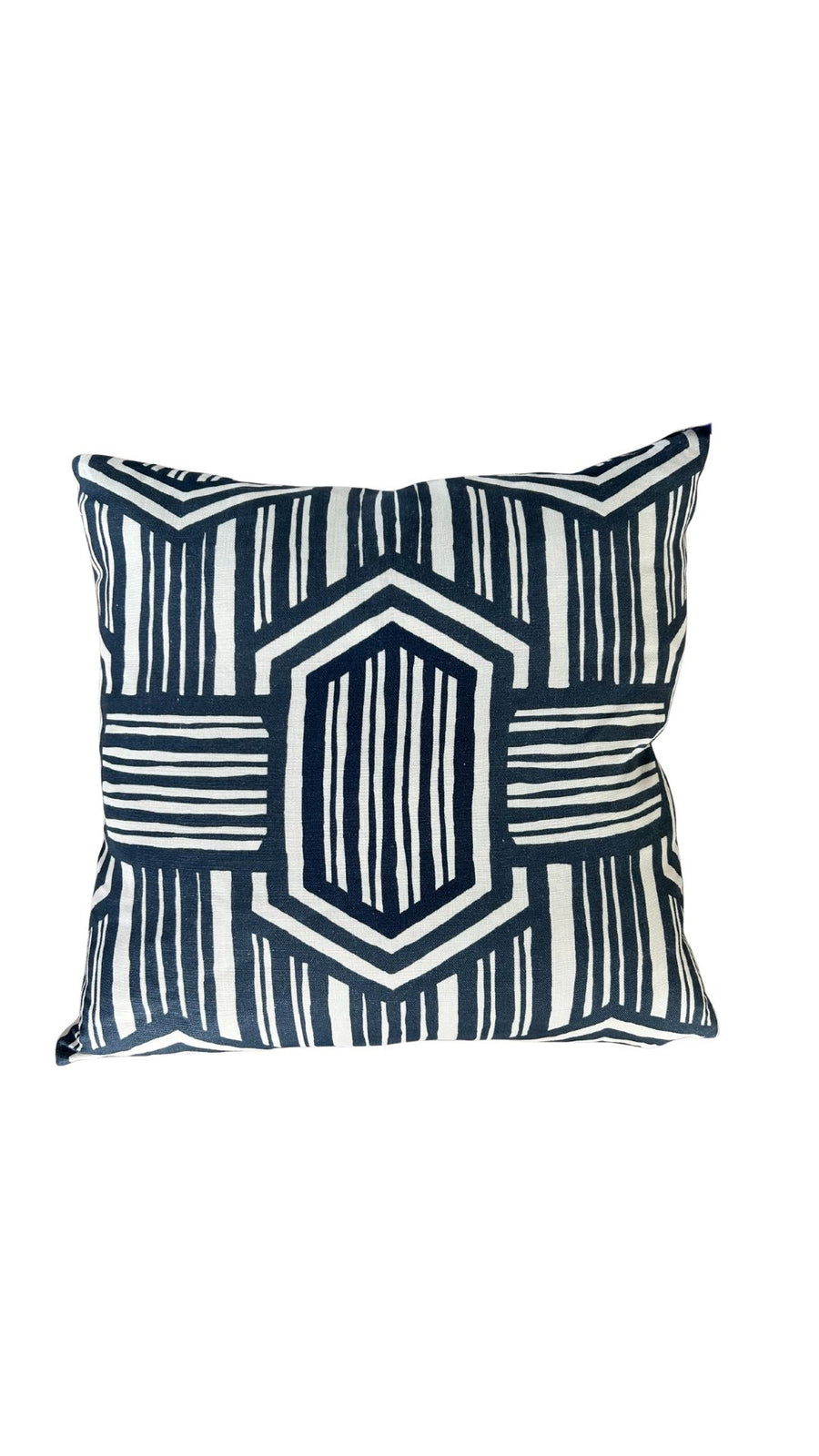 Navy Geometric Pillow