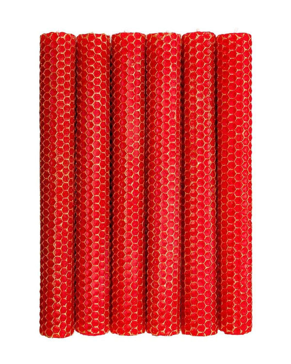 Standard Glint Candles Red/Gold Sparkle