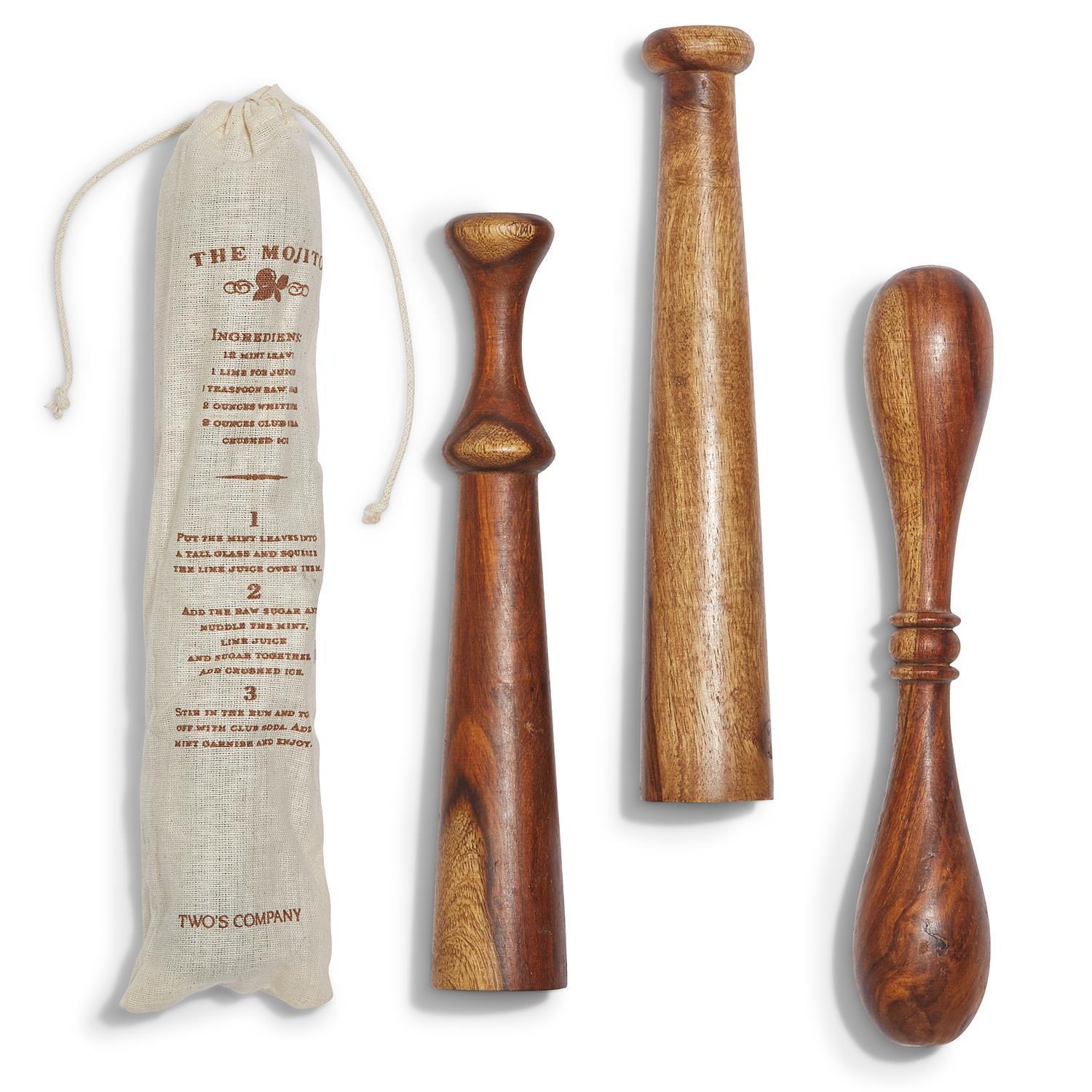 Wooden Muddler in Gift Pouch