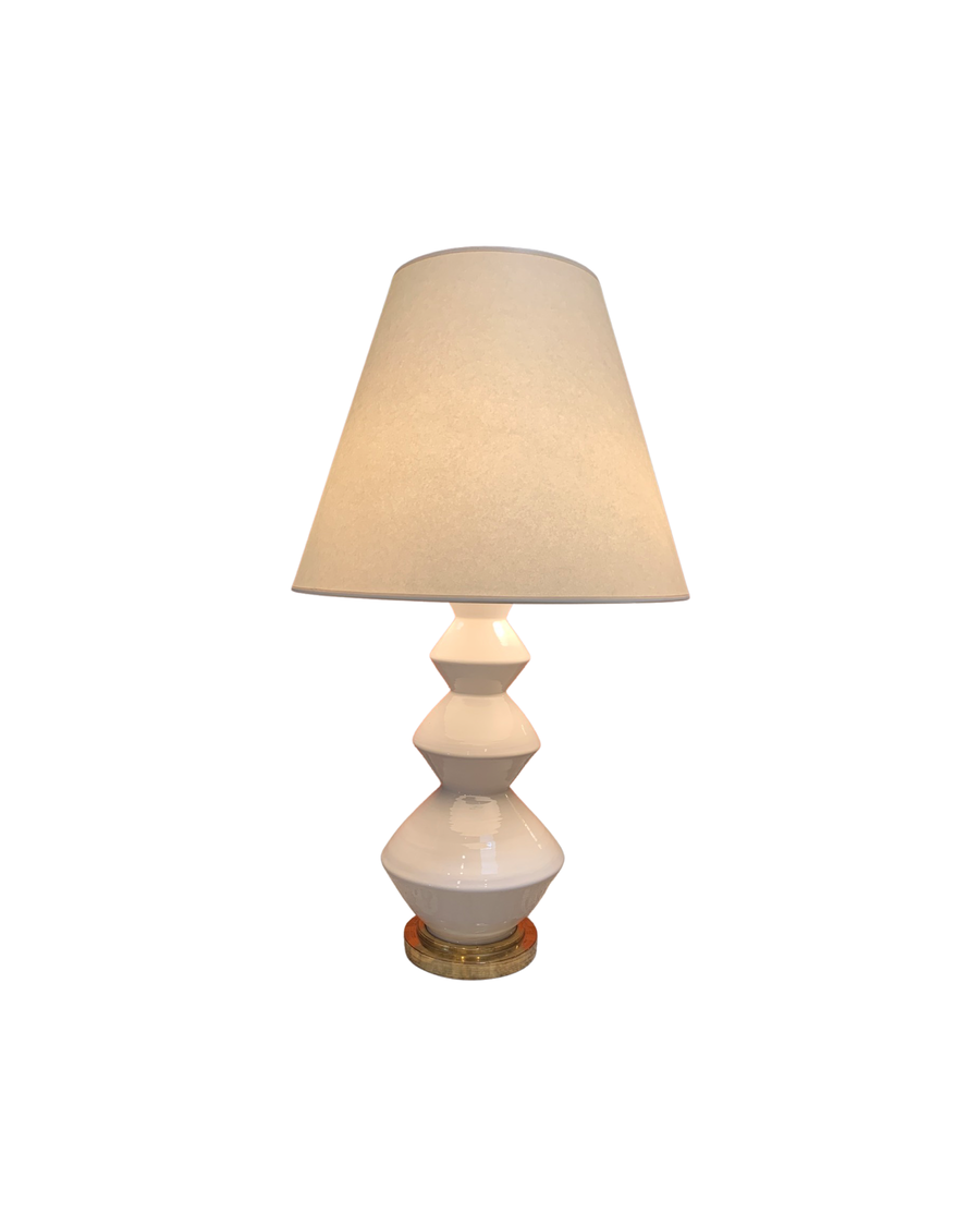 Triple Zig Zag Lamp with shade