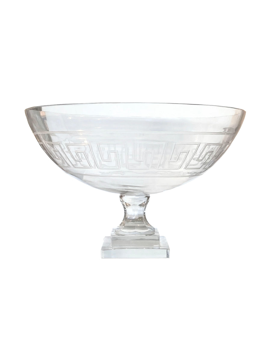 Greek Key Pedestal Bowl