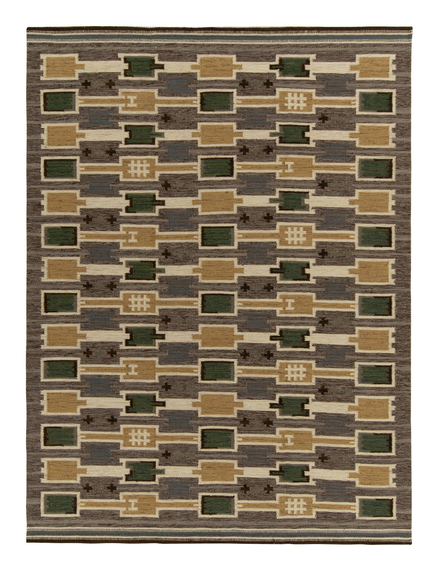 Green, Gold, & Gray Area Rug