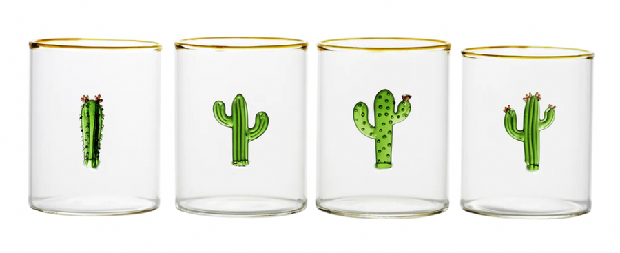 Aztec Cactus Tumbler  (set of 4)