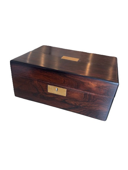 Vintage Rosewood & Brass Box
