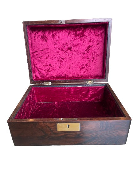 Vintage Rosewood & Brass Box