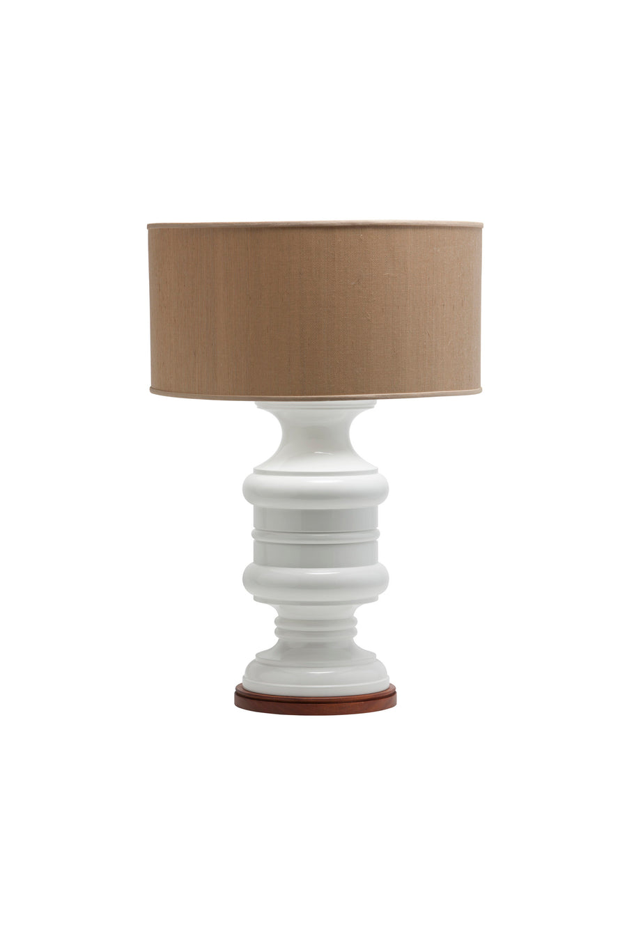 Port Table Lamp with Burlap Shade
